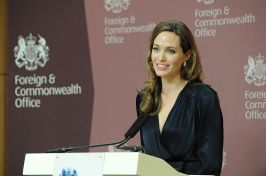 Angelina Jolie at the launch of the UK initiative on preventing sexual violence in conflict, 29 May 2012